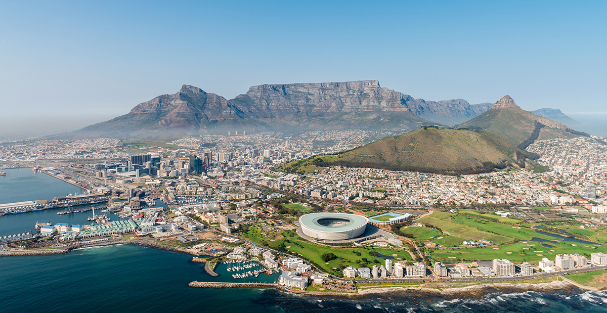 Cape Town, South Africa (aerial View From A Helicopter)
